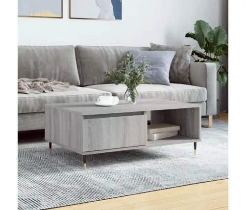 Kafijas Galdiņš, Pelēka Ozola, 90X60X35 Cm, Inženierijas Koks Vidaxl