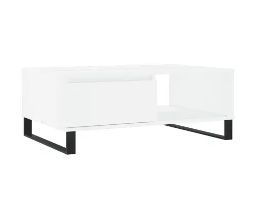 Kafijas Galdiņš, Balts, 90X60X35 Cm, Inženierijas Koks Vidaxl