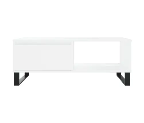 Kafijas Galdiņš, Balts, 90X60X35 Cm, Inženierijas Koks Vidaxl