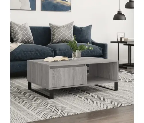 Kavos Staliukas, Pilkas Ąžuolo, 90X60X35cm Apdirbta Mediena Kavos Staliukas, Pilkas Ąžuolo, 90X60X35cm Apdirbta Mediena