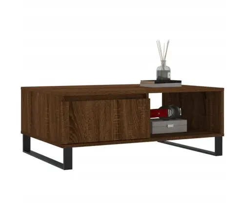 Kavos Staliukas, Rudas Ąžuolo, 90X60X35cm Apdirbta Mediena Kavos Staliukas, Rudas Ąžuolo, 90X60X35cm Apdirbta Mediena