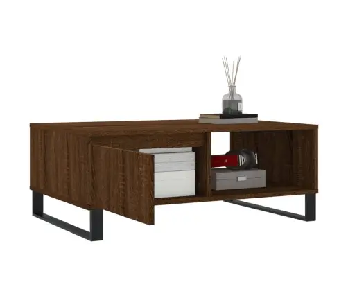 Kavos Staliukas, Rudas Ąžuolo, 90X60X35cm Apdirbta Mediena Kavos Staliukas, Rudas Ąžuolo, 90X60X35cm Apdirbta Mediena