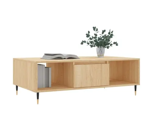 Kafijas Galdiņš, Ozola Krāsa, 104X60X35 Cm, Inženierijas Koks Vidaxl