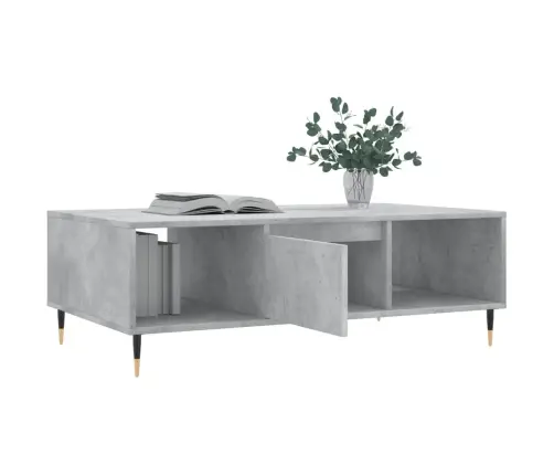 Kafijas Galdiņš, Betonpelēks, 104X60X35 Cm, Inženierijas Koks Vidaxl