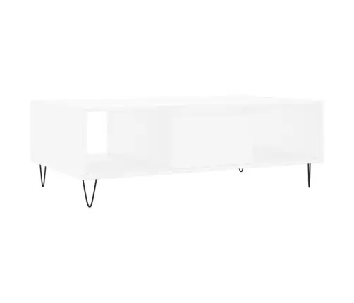 Kavos Staliukas, Baltos Spalvos, 104X60X35cm Apdirbta Mediena