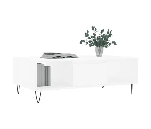 Kavos Staliukas, Baltos Spalvos, 104X60X35cm Apdirbta Mediena