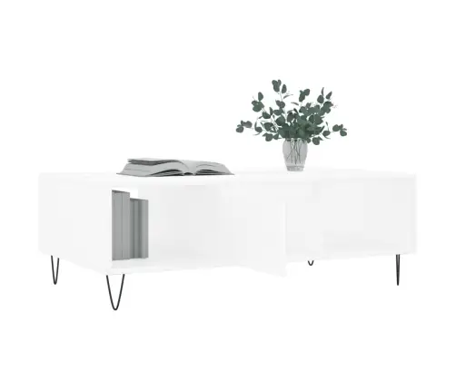 Kavos Staliukas, Baltos Spalvos, 104X60X35cm Apdirbta Mediena