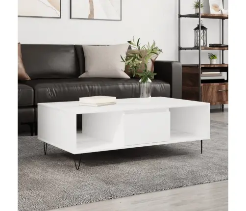 Kavos Staliukas, Baltos Spalvos, 104X60X35cm Apdirbta Mediena