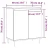 Kumode, Pelēka Ozolkoka, 60X35X70 Cm, Inženierijas Koks Vidaxl Kumode, Pelēka Ozolkoka, 60X35X70 Cm, Inženierijas Koks Vidaxl