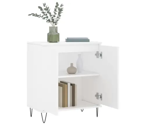 Šoninė Spintelė, Baltos Spalvos, 60X35X70cm Apdirbta Mediena