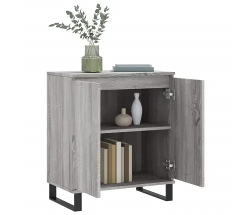 Kumode, Pelēka Ozolkoka, 60X35X70 Cm, Inženierijas Koks Vidaxl