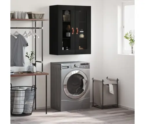 Sienas Skapītis, Melns, 69,5X34X90 Cm Vidaxl