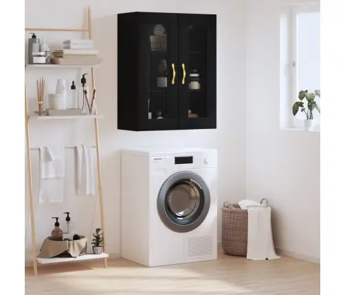 Sienas Skapītis, Melns, 69,5X34X90 Cm Vidaxl