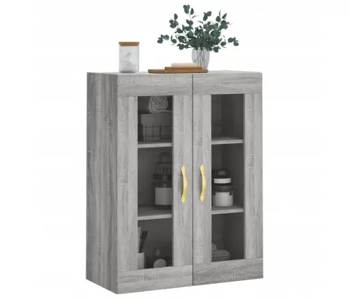 Sienas Skapītis, 69,5X34X90 Cm, Pelēcīga Ozolkoka Krāsa Vidaxl