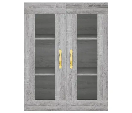 Sienas Skapītis, 69,5X34X90 Cm, Pelēcīga Ozolkoka Krāsa Vidaxl