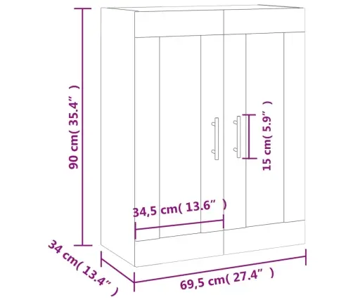 Seinakapp, Must, 69,5 X 34 X 90 Cm