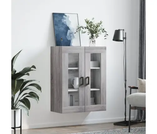 Prie Sienos Montuojama Spintelė, Pilka Ąžuolo, 69,5X34X90Cm