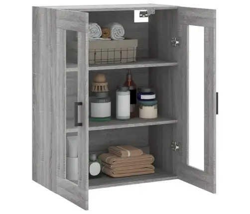 Prie Sienos Montuojama Spintelė, Pilka Ąžuolo, 69,5X34X90Cm