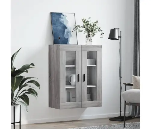 Sienas Skapītis, 69,5X34X90 Cm, Pelēcīga Ozolkoka Krāsa Vidaxl
