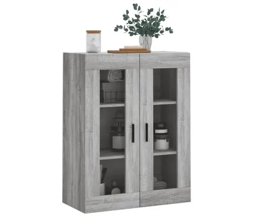 Sienas Skapītis, 69,5X34X90 Cm, Pelēcīga Ozolkoka Krāsa Vidaxl