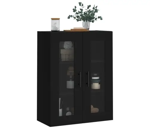 Prie Sienos Montuojama Spintelė, Juodos Spalvos, 69,5X34X90Cm