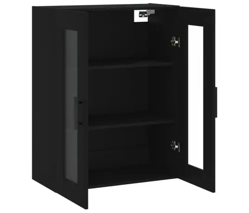 Prie Sienos Montuojama Spintelė, Juodos Spalvos, 69,5X34X90Cm