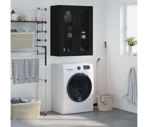 Prie Sienos Montuojama Spintelė, Juodos Spalvos, 69,5X34X90Cm