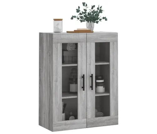 Sienas Skapītis, 69,5X34X90 Cm, Pelēcīga Ozolkoka Krāsa Vidaxl