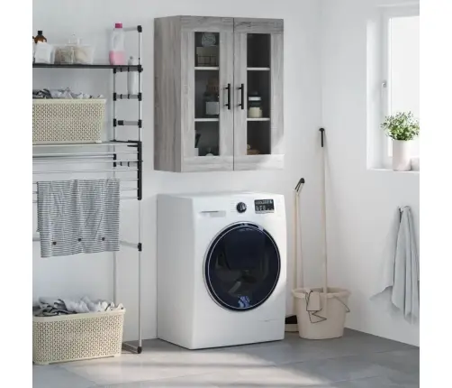 Prie Sienos Montuojama Spintelė, Pilka Ąžuolo, 69,5X34X90Cm