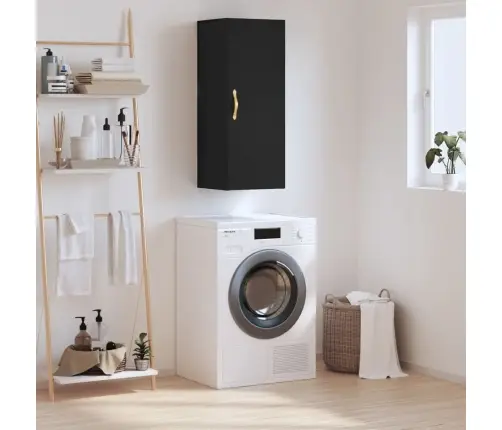 Sienas Skapītis, 34,5X34X90 Cm, Melns Vidaxl