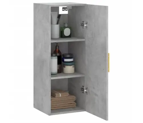 Sienas Skapītis, 34,5X34X90 Cm, Betona Pelēks Vidaxl Sienas Skapītis, 34,5X34X90 Cm, Betona Pelēks Vidaxl