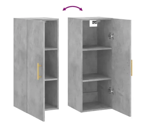 Sienas Skapītis, 34,5X34X90 Cm, Betona Pelēks Vidaxl Sienas Skapītis, 34,5X34X90 Cm, Betona Pelēks Vidaxl