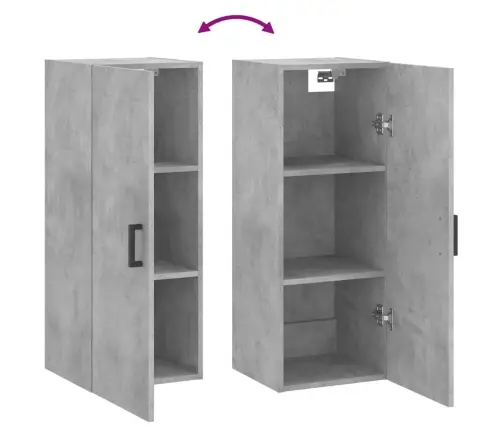 Sienas Skapītis, 34,5X34X90 Cm, Betona Pelēks Vidaxl Sienas Skapītis, 34,5X34X90 Cm, Betona Pelēks Vidaxl