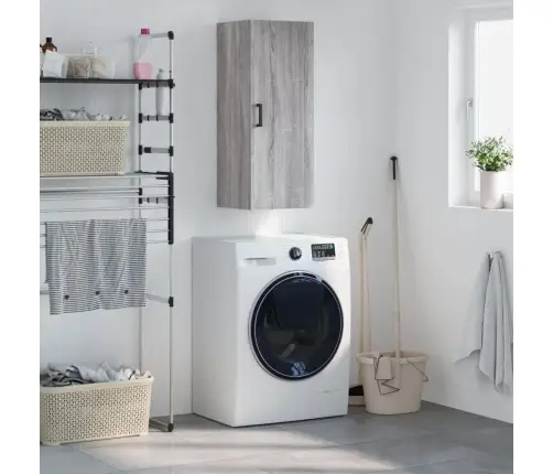 Sienas Skapītis, Pelēcīga Ozolkoka Krāsa, 34,5X34X90 Cm Vidaxl