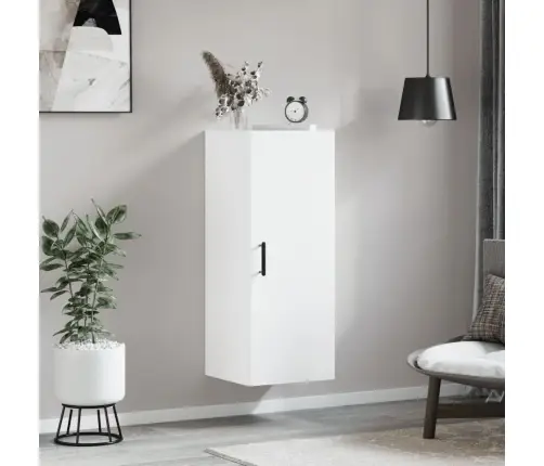 Sienas Skapītis, 34,5X34X90 Cm, Balts Vidaxl