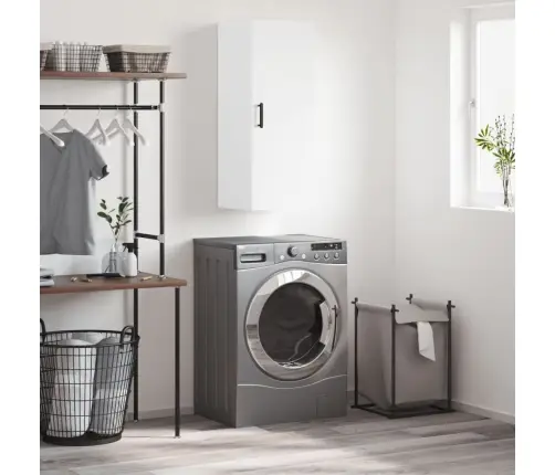 Sienas Skapītis, 34,5X34X90 Cm, Balts Vidaxl