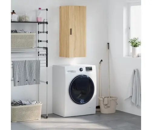 Prie Sienos Montuojama Spintelė, Sonoma Ąžuolo, 34,5X34X90Cm