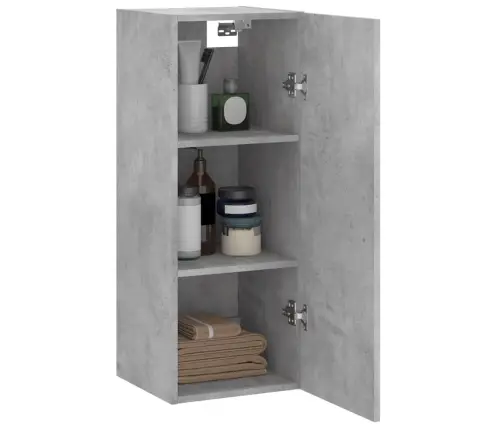 Sienas Skapītis, 34,5X34X90 Cm, Betona Pelēks Vidaxl