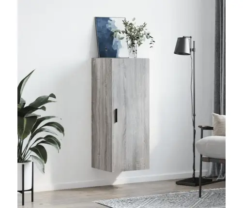 Sienas Skapītis, Pelēcīga Ozolkoka Krāsa, 34,5X34X90 Cm Vidaxl