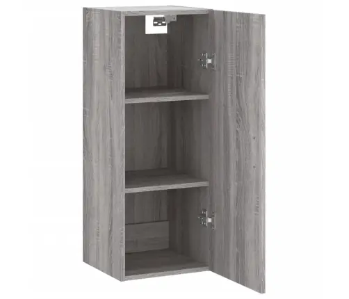 Sienas Skapītis, Pelēcīga Ozolkoka Krāsa, 34,5X34X90 Cm Vidaxl