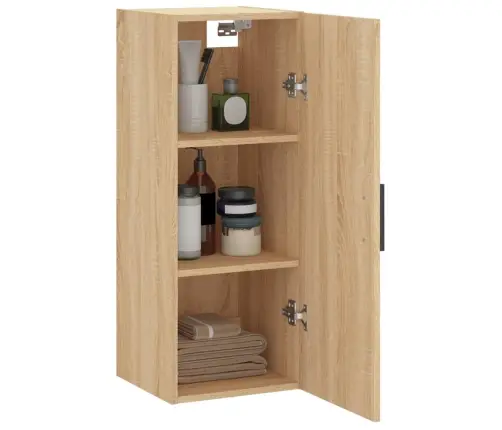 Sienas Skapītis, 34,5X34X90 Cm, Ozolkoka Krāsa Vidaxl