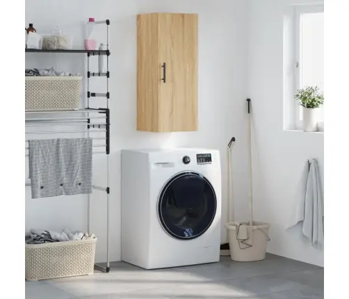 Sienas Skapītis, 34,5X34X90 Cm, Ozolkoka Krāsa Vidaxl