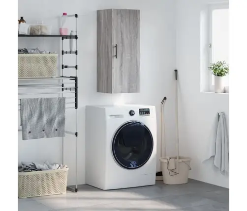 Sienas Skapītis, Pelēcīga Ozolkoka Krāsa, 34,5X34X90 Cm Vidaxl