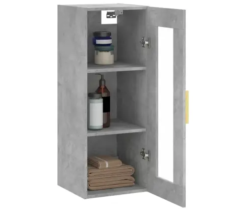 Sienas Skapītis, 34,5X34X90 Cm, Betona Pelēks Vidaxl Sienas Skapītis, 34,5X34X90 Cm, Betona Pelēks Vidaxl