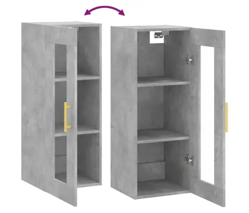 Sienas Skapītis, 34,5X34X90 Cm, Betona Pelēks Vidaxl Sienas Skapītis, 34,5X34X90 Cm, Betona Pelēks Vidaxl