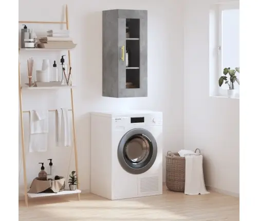 Sienas Skapītis, 34,5X34X90 Cm, Betona Pelēks Vidaxl Sienas Skapītis, 34,5X34X90 Cm, Betona Pelēks Vidaxl