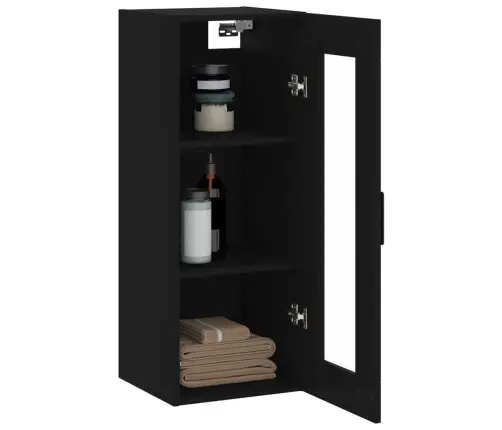 Sienas Skapītis, 34,5X34X90 Cm, Melns Vidaxl