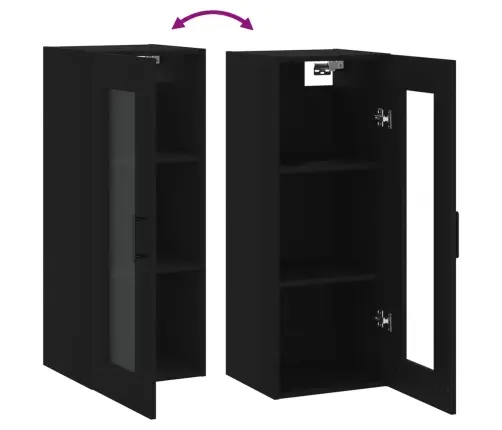 Sienas Skapītis, 34,5X34X90 Cm, Melns Vidaxl