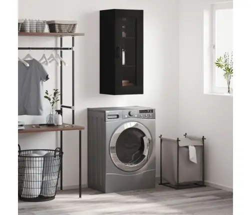 Sienas Skapītis, 34,5X34X90 Cm, Melns Vidaxl