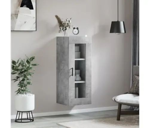 Sienas Skapītis, 34,5X34X90 Cm, Betona Pelēks Vidaxl